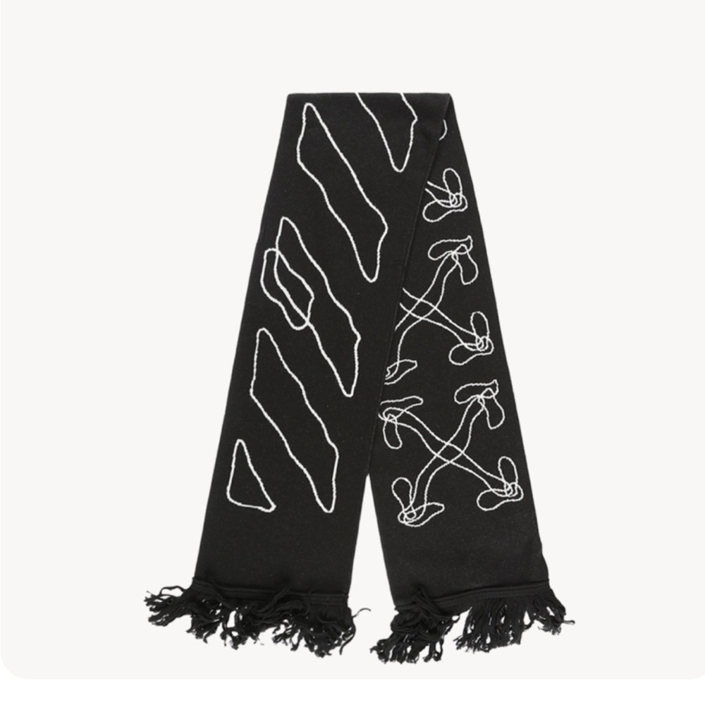 🖤🤍 Off-white abstract arrows scarf